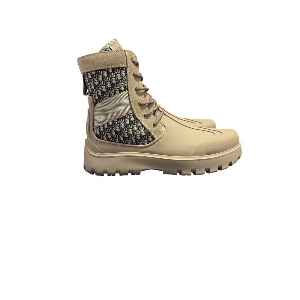 Christian Dior Garden Oblique Lace-Up Boots Size 45 (US 12)